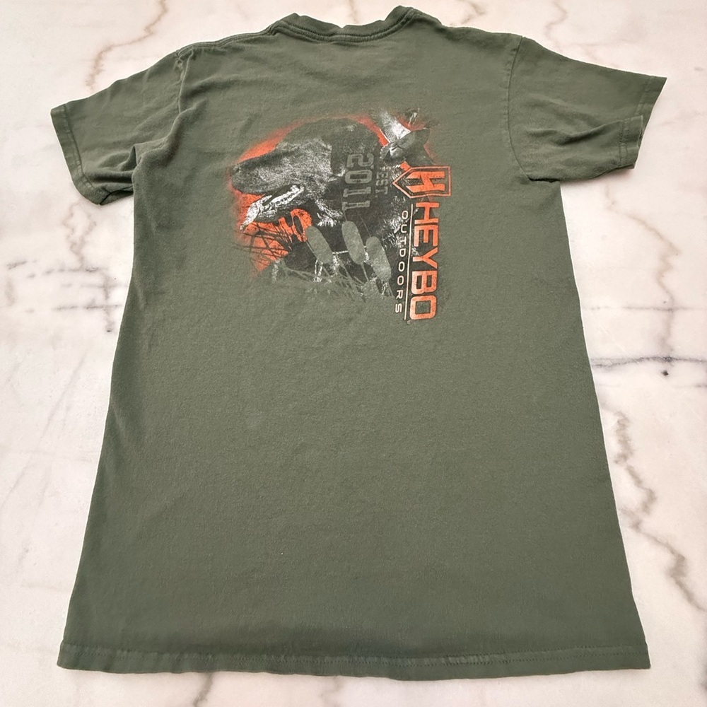 Heybo Men's Green Graphic T-Shirt